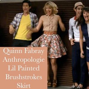 Anthropologie Lil Painted Brushstrokes Skirt